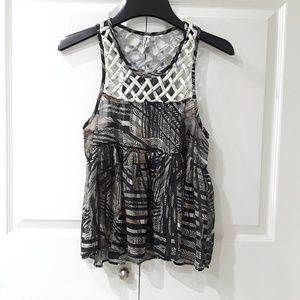 FREE PEOPLE Womens Boho Tank Crop Top, Size XS